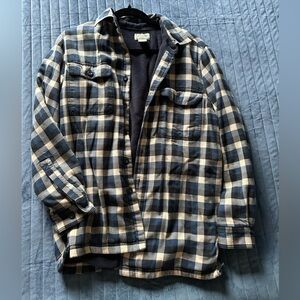 LL bean fleece lined flannel